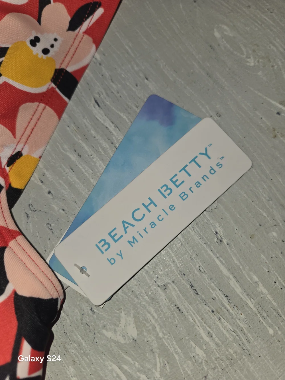 Beach Betty By Miracle Brands Floral Tie-Front Swim  Top New Sz M